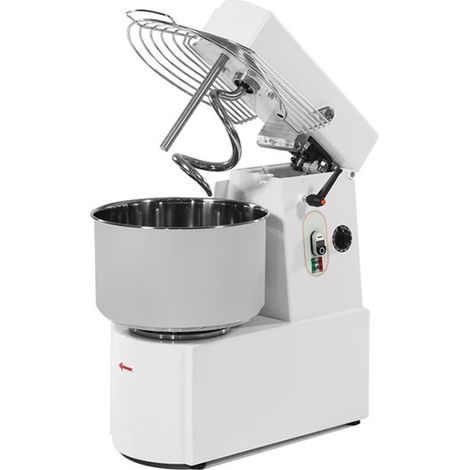 Pétrin Professionnel à Spirale Tête Relevable et Cuve Fixe - 32L - Triphasé 400V - Resto Italia