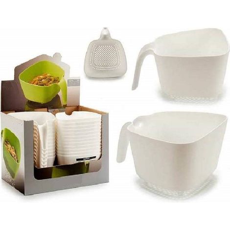 TrAdE Shop Traesio - Scolapasta In Plastica Con Manico 21x24x13cm Multiuso Cesto Utensili Cucina Casa -