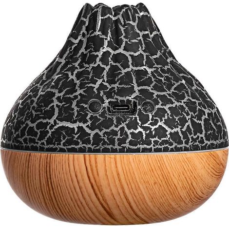 Humidificateur d'air USB, diffuseur de brume d'eau, purificateur d'air, humidificateur noir à craquelures sept couleurs (1/5)
