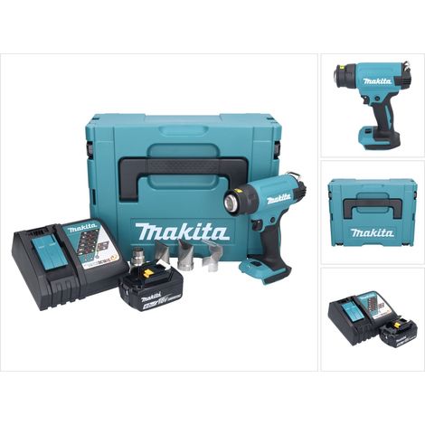 Makita DHG 181 RM1J Akku Heißluftgebläse 18 V 150 - 550°C + 1x Akku 4,0 Ah + Ladegerät + Makpac (1/5)