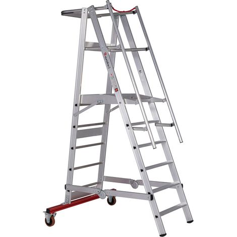 Euroline Premium 32777 Podestleiter fahrbar 6 Stufen (1/4)