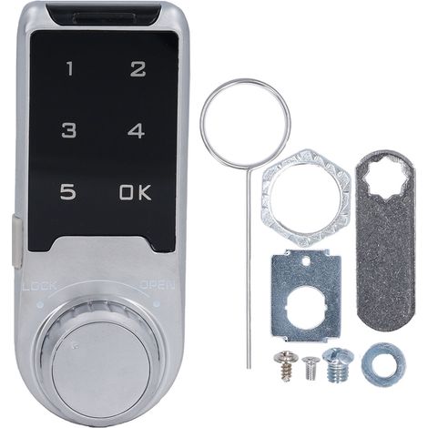 Serrure électronique d'armoire, clavier tactile numérique, sécurité par mot de passe sans clé, pour tiroir à fichiers, casier, salle de sport, Sauna L30 (1/5)