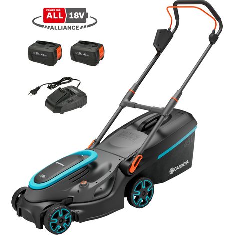 GARDENA Tondeuse PowerMax 37/36V POWER FOR ALL. 350 m². Largeur de coupe 37 cm. Batterie Li-Ion. Kit Prêt à l'emploi. (14638-20) (1/5)