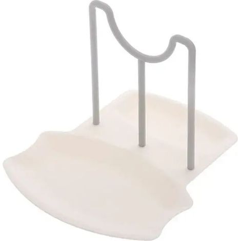 Repose-cuillère et porte-couvercle de casserole amovible couvercle de casserole couvercle support étagère support support ustensile reste organisateur stockage outil de cuisine blanc-A (1/4)