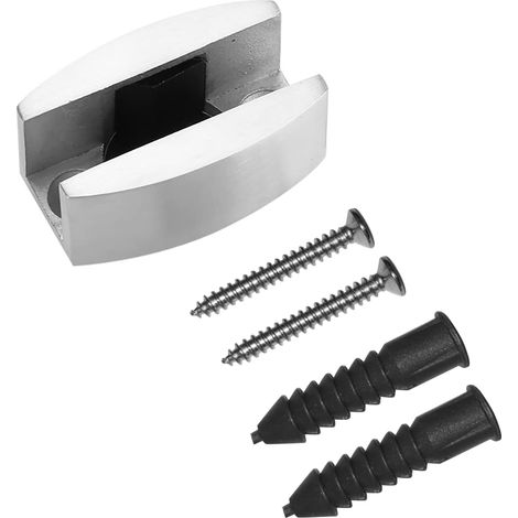 Floor Guide, Stainless Steel Floor Bottom Guide Door Stopper Wall Bumper Protector for Frameless Sliding Glass Door (1/5)