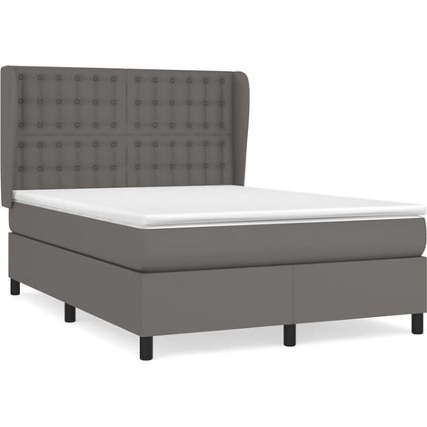 Maison Exclusive - Boxspringbett mit Matratze Grau 140x200 cm Kun