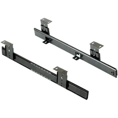 Pair - 1 set Jeu de coulisses porte-clavier à billes en acier,zingué (noir) (1/2)