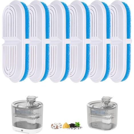 Kabelloser Katzenbrunnenfilter ovaler Ersatzwasserfilter geeignet für Haustierbrunnen passend für HAPUP Katzenbrunnen Batterie 2 2 l kabelloser 2,2 l (1/5)