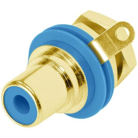 Cinch/RCA embase femelle, verticale Rean AV NYS367-6-CON Nombre de pôles: 2 bleu 1 pc(s) (1/3)