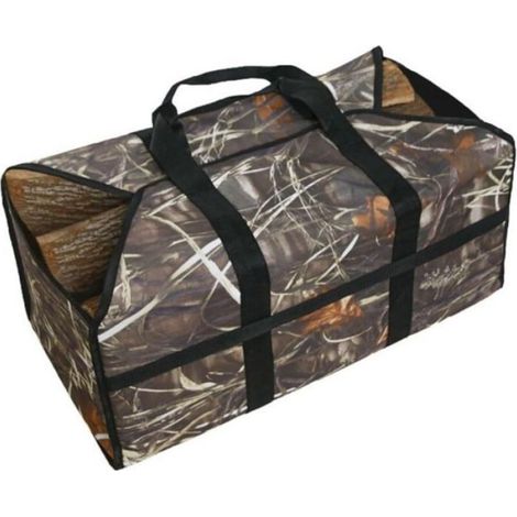 Sac fourre-tout en toile pour bûches - - Tissu Oxford - Autoportant - 61x29x41.5 cm - Grande capacité (1/3)