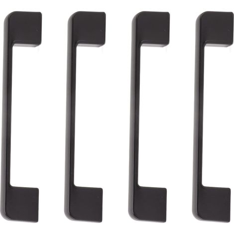 Aluminum Cabinet Drawers Handles Drawer Window Alloy Black Matte Solid (1/4)