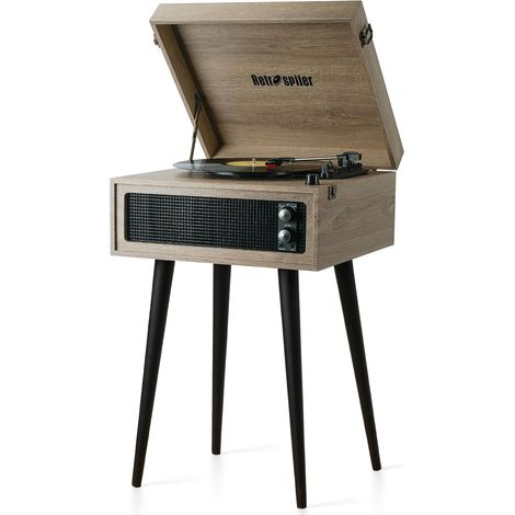 Tourne-Disque à 3 Vitesses, Platine Vinyle Bluetooth avec Haut-parleurs Intégrés et Pieds Amovibles, Lecture USB (1/5)