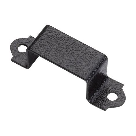 DOM – Gâche pour crémone noire en acier – Réversible – Installation en applique – Compatible avec serrure 461 (1/4)