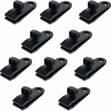 10 Pcs Plastic Tent Clips, Multifunctional Secure Tarp Clips, Nylon Tent Clamps, Tarp Clips for Camping, Tarps, Caravans, Garden Shade Sails (1/4)