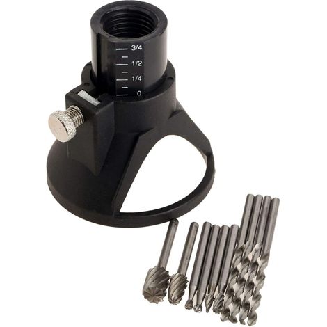 Kit d'accessoires rotatifs pour outil multifonction, avec guide de coupe pour foret et outil multifonction Dremel - 11 pièces - DKSFJKL (1/5)