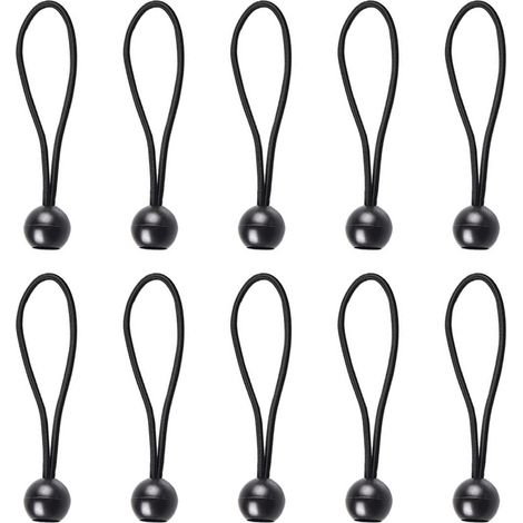 Elastisches Band mit Kugel • 8er-Pack • UV-beständiges Nylon • 15 cm/20 cm (1/4)