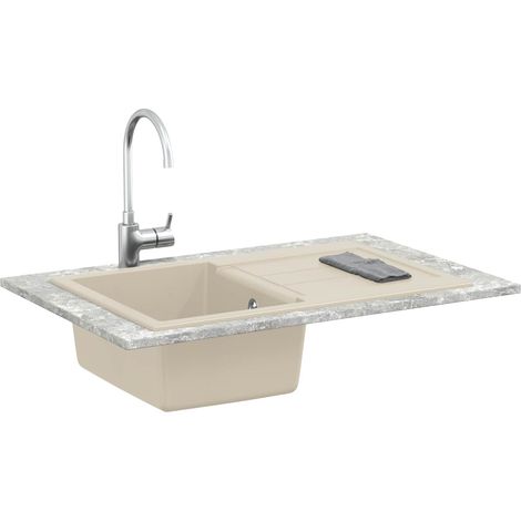Évier Beige 780 x 500 mm 80% Quartz et 20% Résine