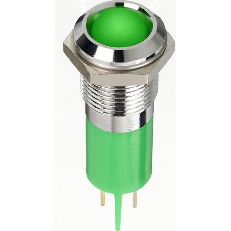 Voyant LED lumineux Vert RS PRO, dia. 14mm, 12V c.c., IP67 ( Prix pour 1 )