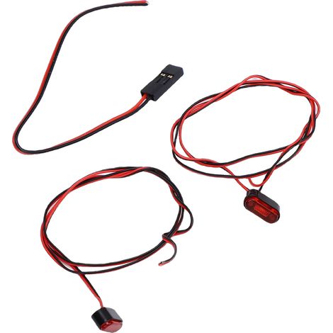 Bande lumineuse LED rouge pour voiture télécommandée, avec gaine thermorétractable. (1/5)