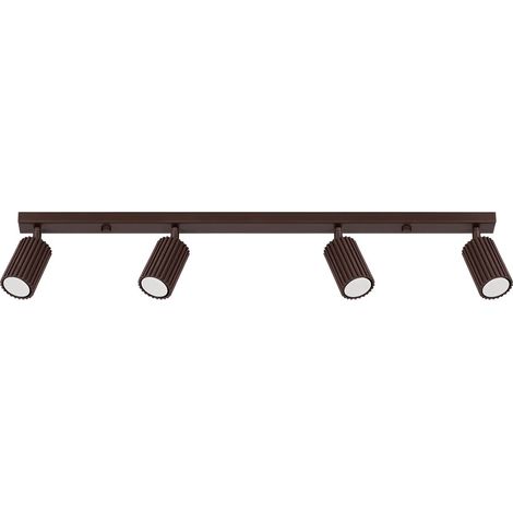 Plafones KARBON marrón aluminio 4xGU10 81cm Sollux (1/2)