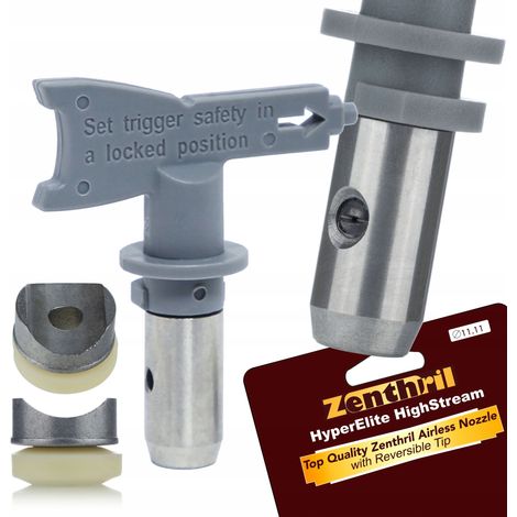 Zenthril Modèle 419 HyperElite – Buse Airless Haute Pression 0,019" 20 cm  345 bar Wendable Tip Pour Latex Acrylique Émulsion