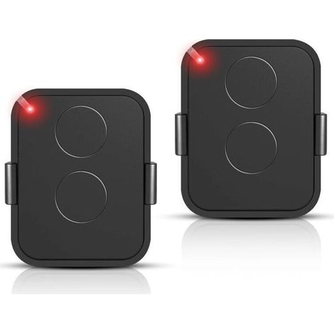 Lot de 2 Télécommande Compatible Nice Era ONE2/ON2E/ON4E/ON1E,433,92 MHz Télécommande Porte de Garage,Rolling Code,2 Canaux(Noir) (1/4)