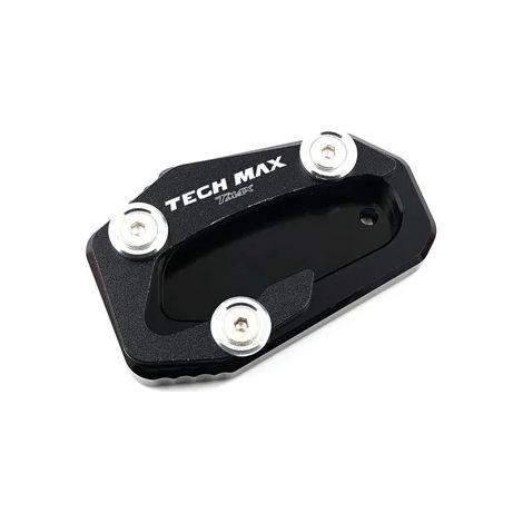 (TECHMAx Noir) Compatible avec Yamaha T-MAX TMAX 530 560 SX DX TMAX530 TMAX560 2017-2022 - Béquille latérale, extension et plaque de support maxpower (1/4)