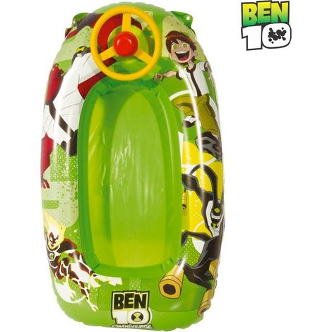 Trade Shop - CANOTTO MIT VOLANTE BEN 10 DIMENSIONEN 90 X 50 CM KINDER MARE PISCINA -