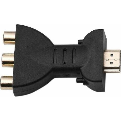 Convertisseur HDMI Vers 3 RCA - Support 1080p - Connecteurs Plaqués Or - Pour TV DVD Projecteur Home Cinema - 1 Pièce (1/5)