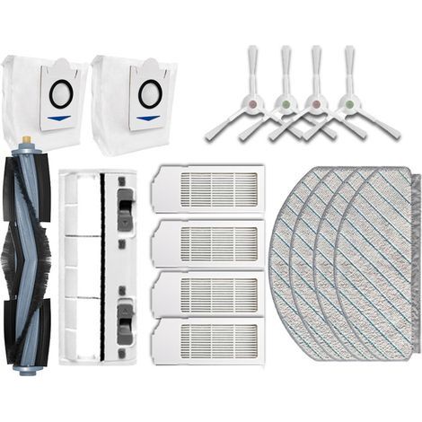 Compatible avec les accessoires d'aspirateur robot autonome Ecovacs T10 T10Plus, brosse principale, filtre, brosse latérale, sac à poussière (1/4)