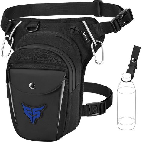 Beintasche Motorrad für Damen Herren, Oberschenkeltasche mit Flaschenhalter, erweiterbar (1/5)