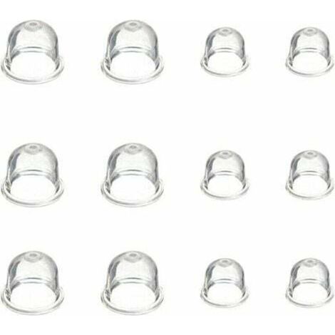 Pompe d’amorçage blanche pour carburateur – 12 pièces (tasses transparentes Ø19 mm et 22 mm) – Compatible tondeuses, débroussailleuses, tronçonneuses (1/5)