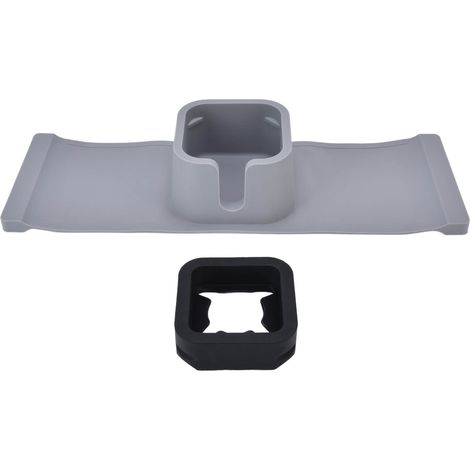 Porte-gobelet pour canapé, support tasse en silicone gris pour salon et balcon, plateau bras de sofa
