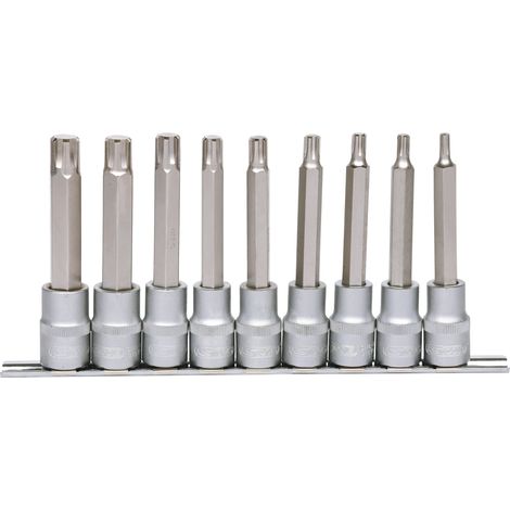 KS Tools 1/2 Bit-Stecknuss RIBE-Satz, 9-tlg, M5-M14 (1/2)