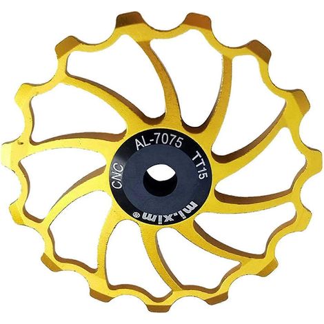 Galet de dérailleur arrière en céramique pour vélo de route, guide-galet 15 dents, roulement à billes pour VTT, rouge (1/3)