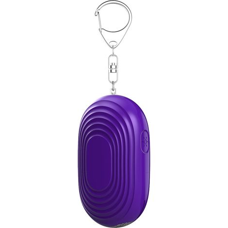 Alarme personnelle (violet) 140 DB Alarme de sécurité personnelle d'urgence avec lumière LED Petit porte clés portable pour femmes, enfants, personnes âgées, 6,9 x 3,8 x 2,5 cm (1/5)