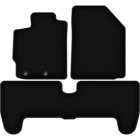 Tapis de sol en velours noir BASIC pour Toyota Yaris II à hayon (2005-2011) (1/5)