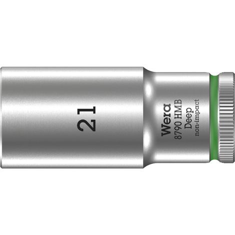 Wera 8790 HMB Deep Steckschlüsseleinsatz mit 3/8"-Antrieb, Ausführung: 21,0 x 64,0 x 28,0 x 25,0 (1/5)