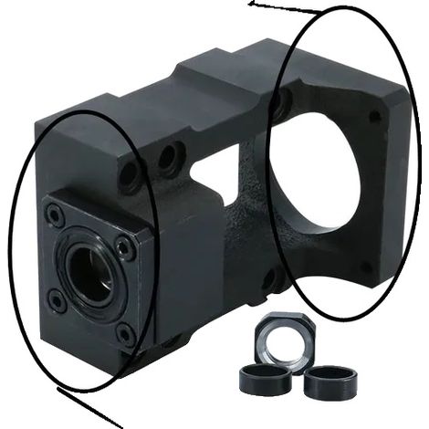 Staffa di montaggio motore, compatibile con motori passo-passo NEMA, materiale metallico resistente, C5 Angular Contact-b, HM15-57 (1/2)