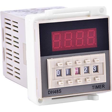 Relè digitale a ritardo di tempo DH48S-2Z Relè a doppio ritardo di tempo 220V con base di visualizzazione a doppio tempo