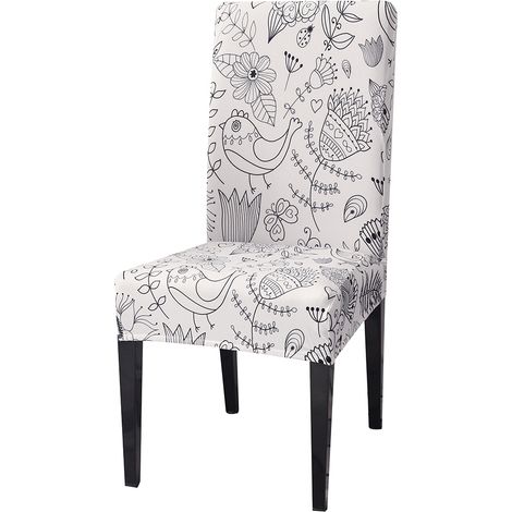 Housse De Chaise Extensible Anti-Dérapante - Protection Meubles Salon Cuisine Bureau - Polyester Spandex - 1 Pièce (1/5)