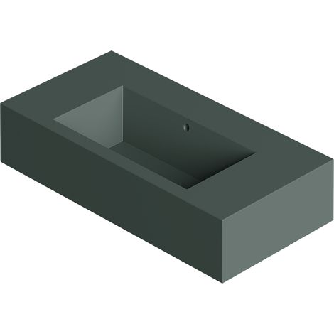 KUBO 100 Vert mat 1 trou Bonde Siphon Noir P.serviette Noir