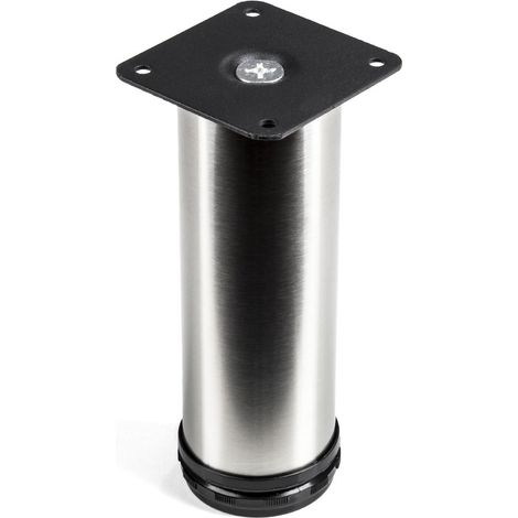 Möbelfuß JIM echt Edelstahl gebürstet Ø 50 mm Höhe 150 mm (1/5)