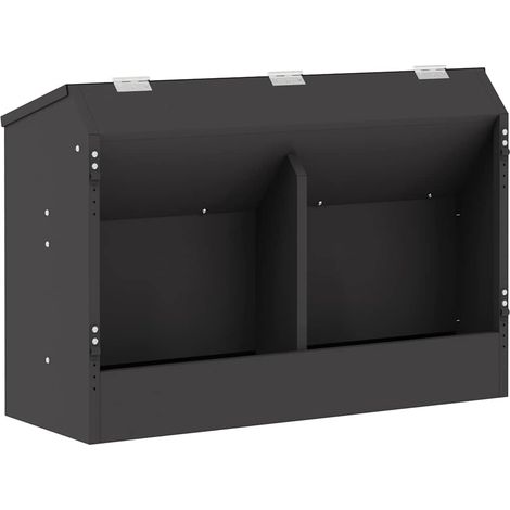 Distributeur pour lapins Noir 64.5 x 25.5 x 45.5 cm