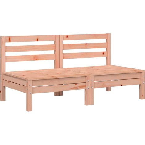 Canapés de jardin Divan de jardin sans accoudoirs 2 pcs bois massif douglas (1/5)