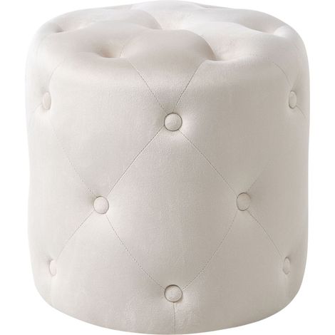 Pouffe COROLLA Velvet Light Beige