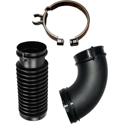 Kit de conduit flexible ondulé pour souffleur de feuilles - Tuyau coudé pour BR800 BR800X BR700 BR450 SR450 - Pièces de rechange en plastique noir - 3 pièces de performance de flux d'air (1/5)