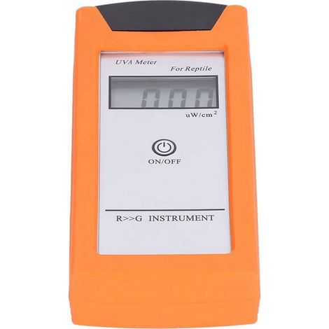 Strumento portatile per la misurazione dei raggi UVA, realizzato in silicone, con intervallo di misurazione 0-1999 μW/cm², tester per lampade solari UVA con display LCD a 3,5 cifre, adatto per rettili (1/4)