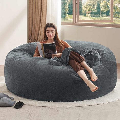 6FT Sitzsack,Sitzsackstuhl, Sofa für Erwachsene,weicher und bequemer Lesestuhl,geeignet für Schlafzimmer, Balkone und andere Orte (1/5)