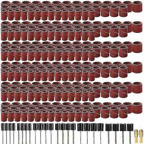 Kit de 458 tambours de ponçage pour polisseuse à tambour avec 432 manchons de ponçage (2 pièces). (1/5)